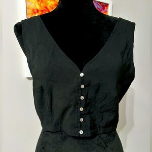 MADEWELL softdrape Gwen crop vest too black size 6